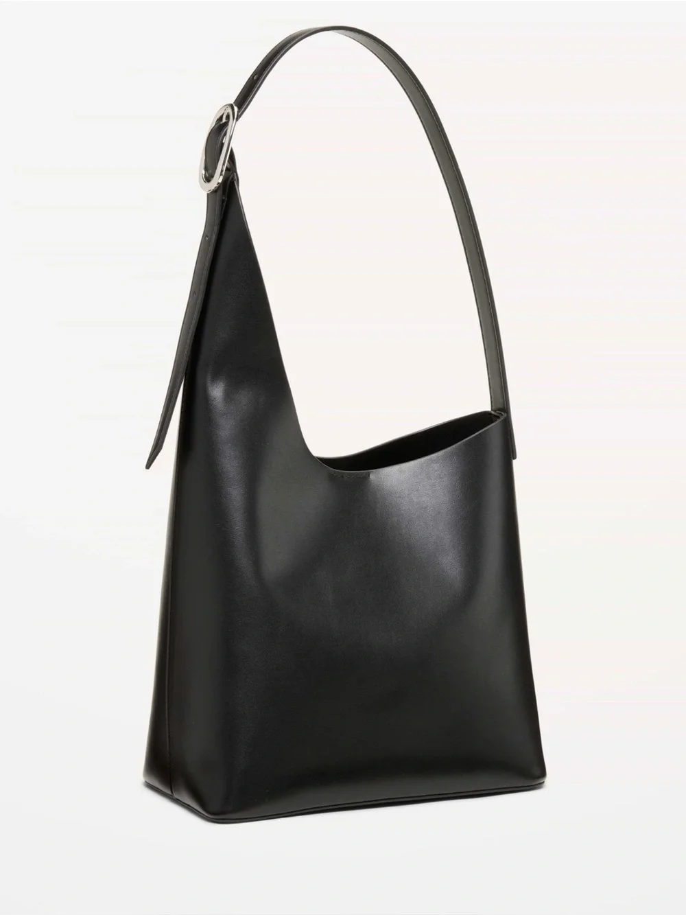 Asymmetrical Structured Black Tote Bag by Old Navy